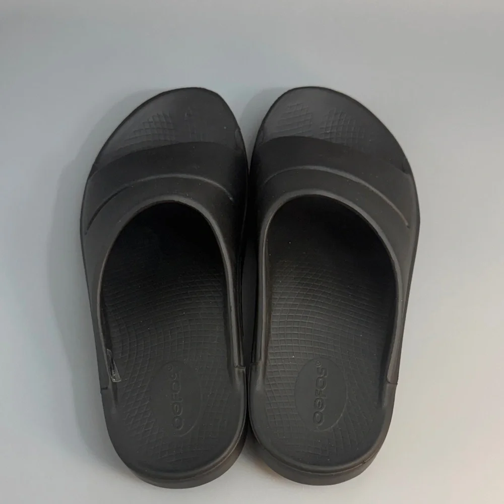 Oofos Ooahh Recovery Slide Sandal Black Men’s 7- W‎ 9 EU 40